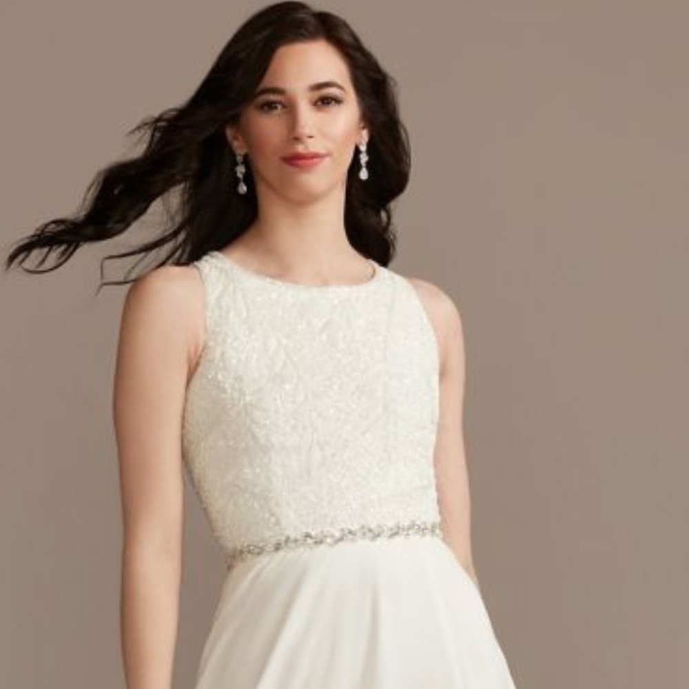 Beaded tank wedding separates top